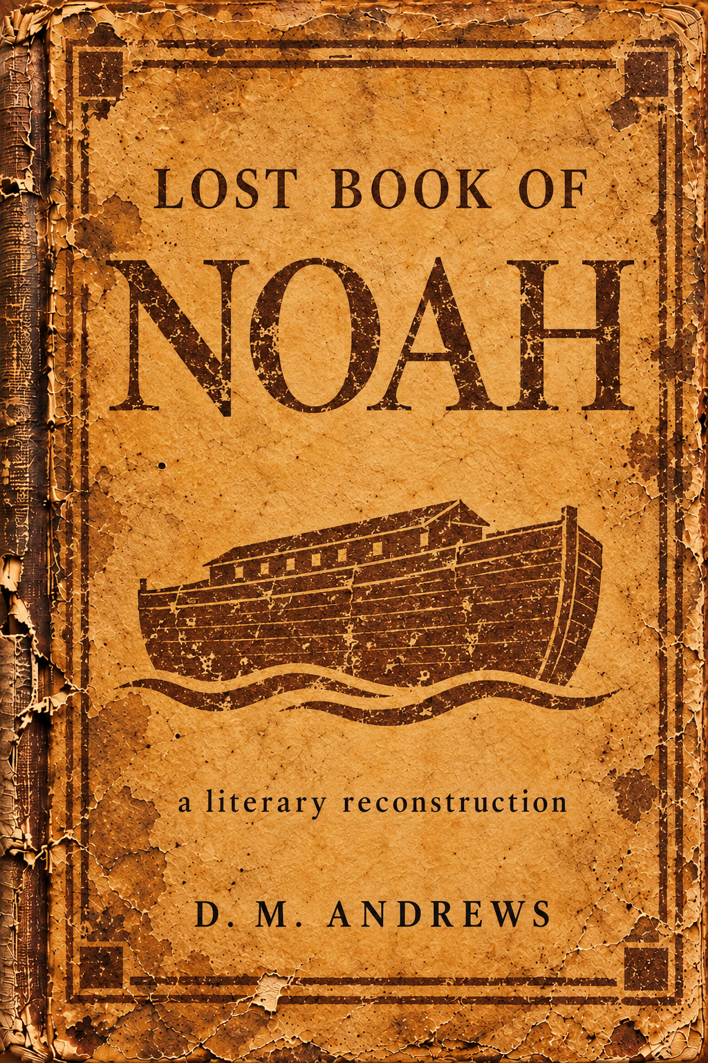 Aged brown cover of Lost Book of Noah: a literary reconstruction, by D. M. Andrews
